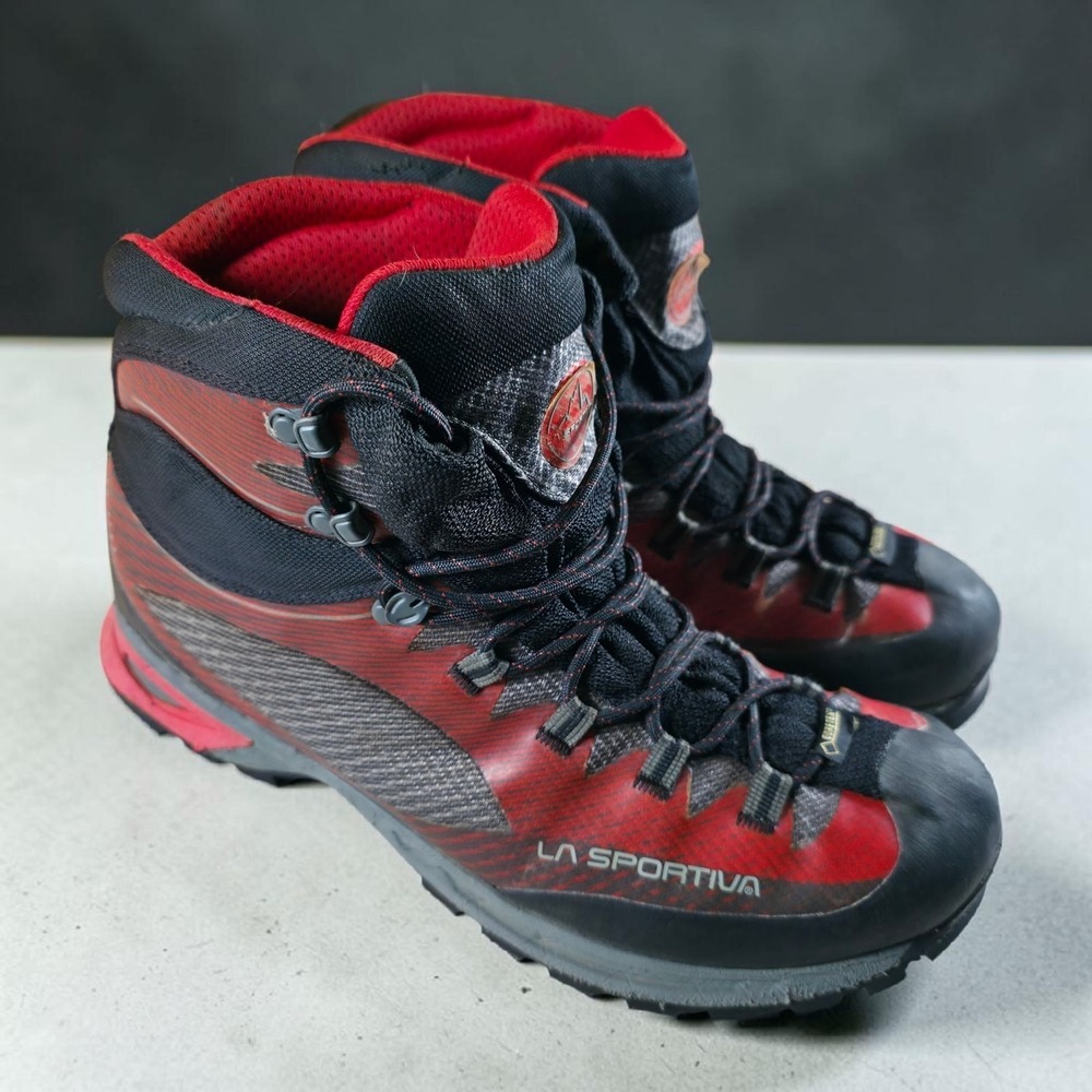 La Sportiva Trango TRK GTX Hiking Boots Mens 12 Red Black Gore-Tex Waterproof